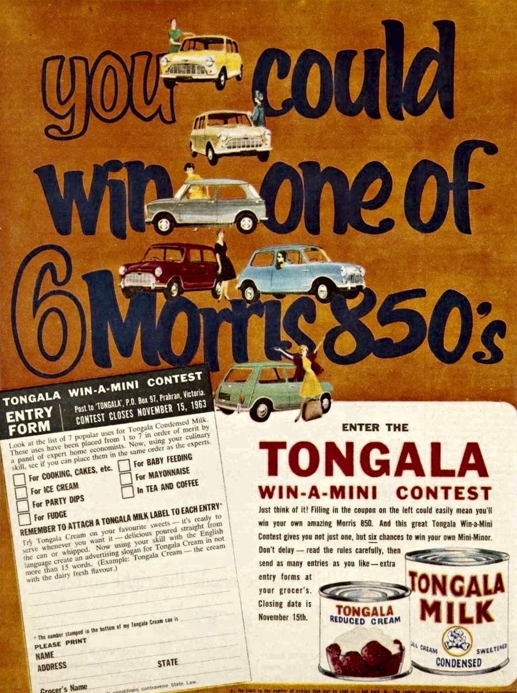 1963 Tongala Milk Win An Austin 850
